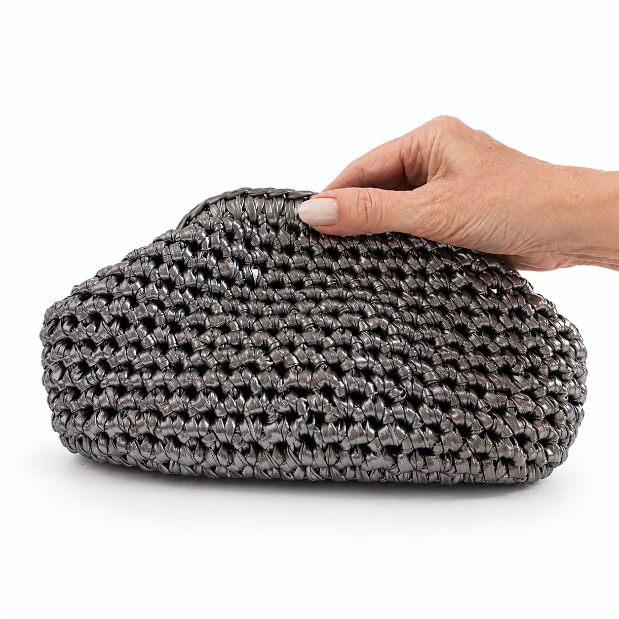 Diva – Clutch uncinetto effetto metallizzato