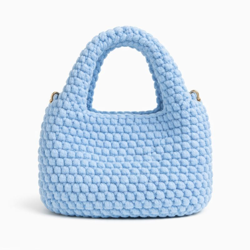 borsa uncinetto Lula jeans effetto ciniglia