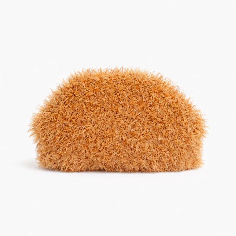 clutch uncinetto Thelma caramello effetto pelliccia
