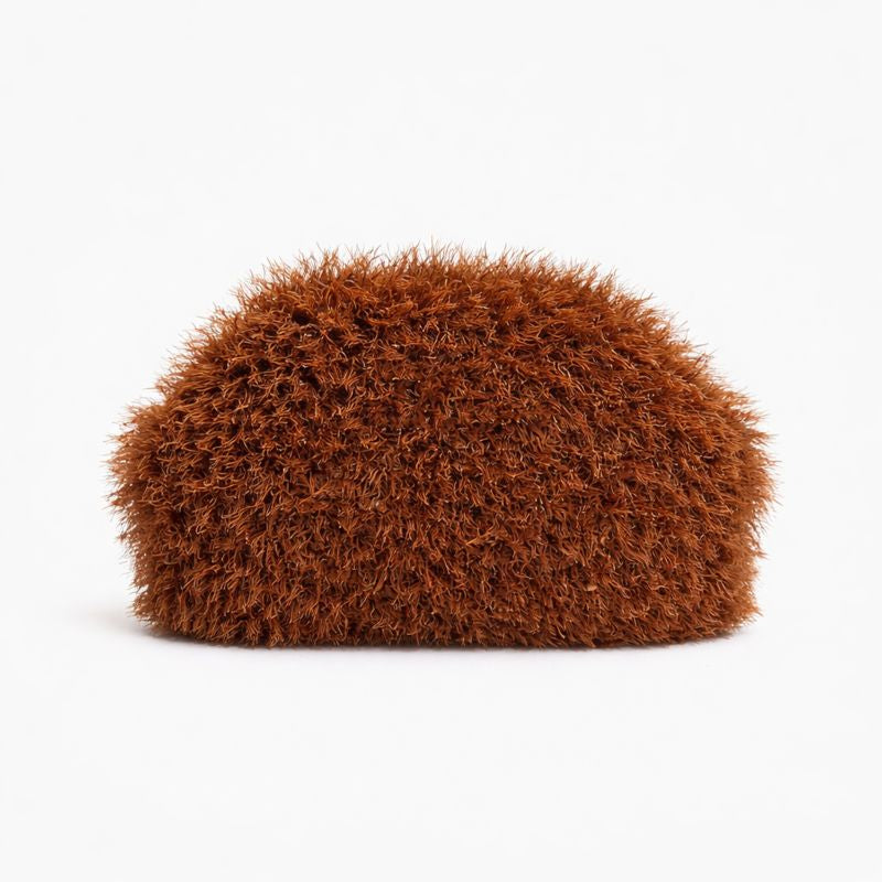 clutch uncinetto Thelma tabacco effetto pelliccia